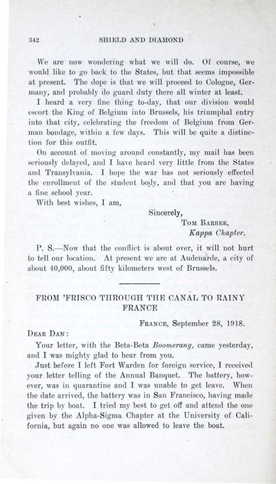 From 'Frisco Through The Canal To Rainy France